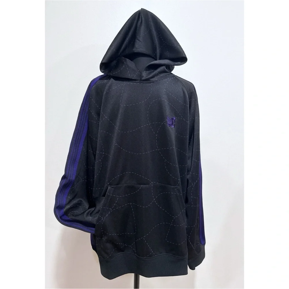 NWT NEEDLES x DC Shoes Edition Black & Purple Hoodie Sweater Jacket M​